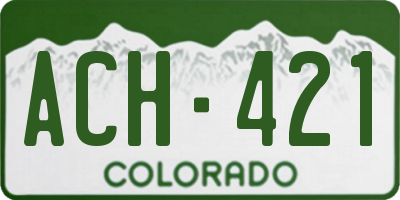 CO license plate ACH421