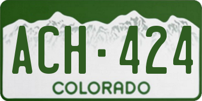 CO license plate ACH424