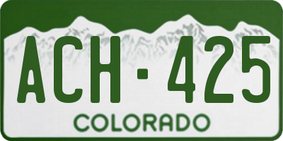 CO license plate ACH425