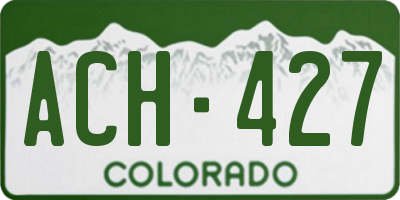 CO license plate ACH427