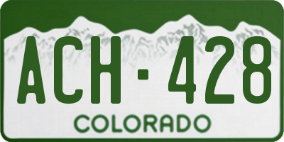 CO license plate ACH428