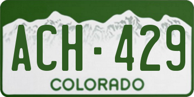 CO license plate ACH429