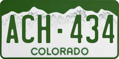 CO license plate ACH434