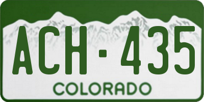 CO license plate ACH435