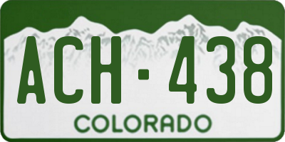CO license plate ACH438