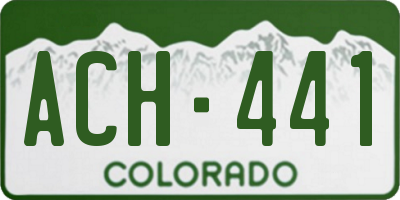 CO license plate ACH441