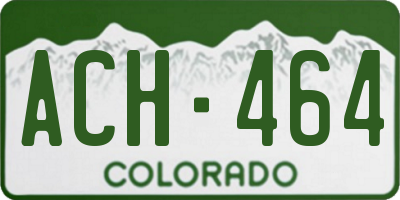 CO license plate ACH464