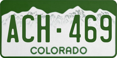 CO license plate ACH469