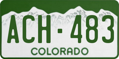 CO license plate ACH483