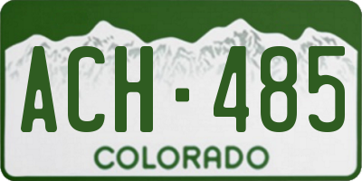 CO license plate ACH485