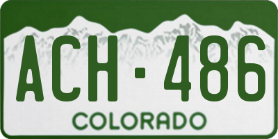 CO license plate ACH486