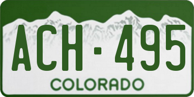 CO license plate ACH495