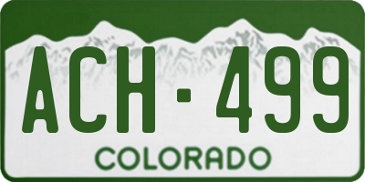 CO license plate ACH499