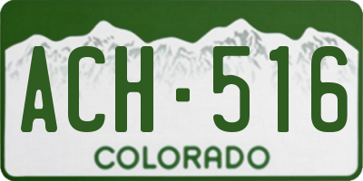 CO license plate ACH516