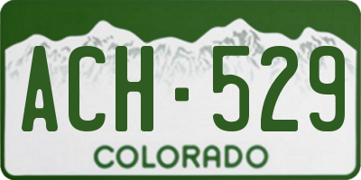 CO license plate ACH529