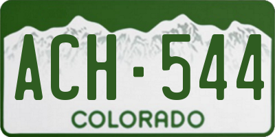 CO license plate ACH544