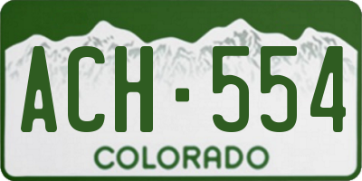CO license plate ACH554