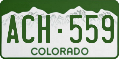 CO license plate ACH559