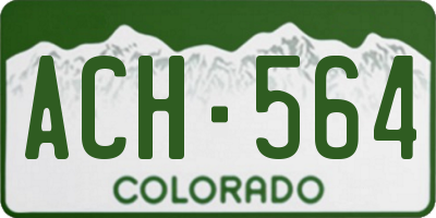 CO license plate ACH564