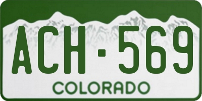 CO license plate ACH569