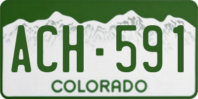 CO license plate ACH591