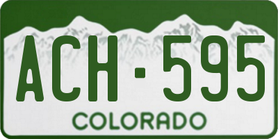 CO license plate ACH595