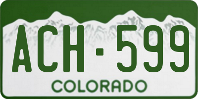 CO license plate ACH599