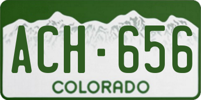CO license plate ACH656