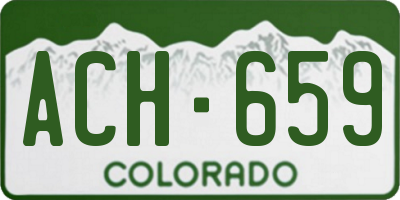 CO license plate ACH659