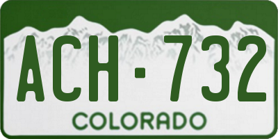 CO license plate ACH732