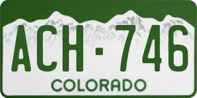CO license plate ACH746