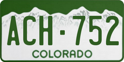 CO license plate ACH752