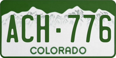 CO license plate ACH776