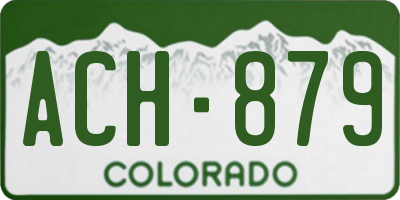 CO license plate ACH879