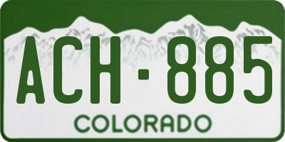 CO license plate ACH885