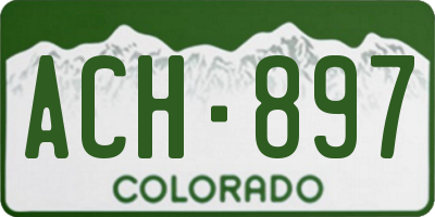 CO license plate ACH897