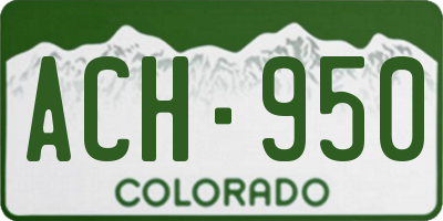 CO license plate ACH950