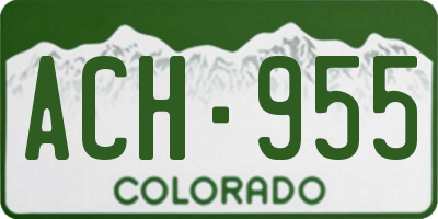 CO license plate ACH955