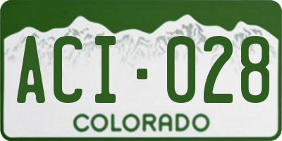 CO license plate ACI028