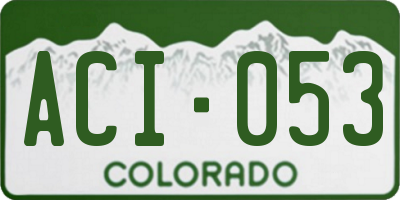 CO license plate ACI053