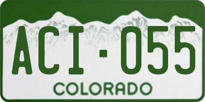 CO license plate ACI055
