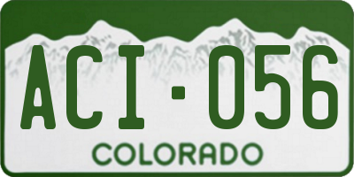 CO license plate ACI056