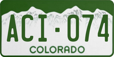 CO license plate ACI074