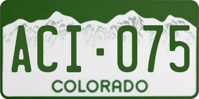 CO license plate ACI075