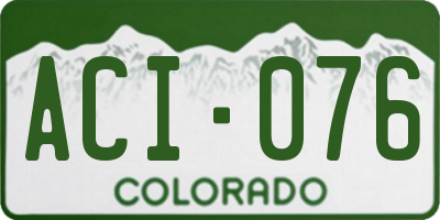 CO license plate ACI076
