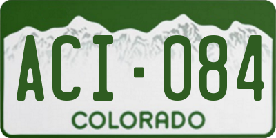 CO license plate ACI084