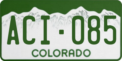 CO license plate ACI085