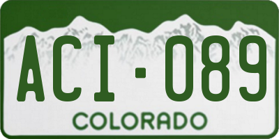 CO license plate ACI089