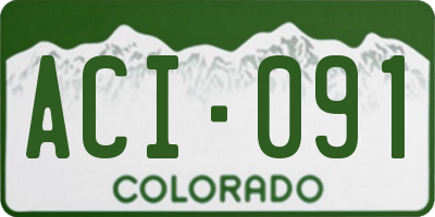 CO license plate ACI091