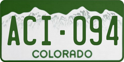 CO license plate ACI094